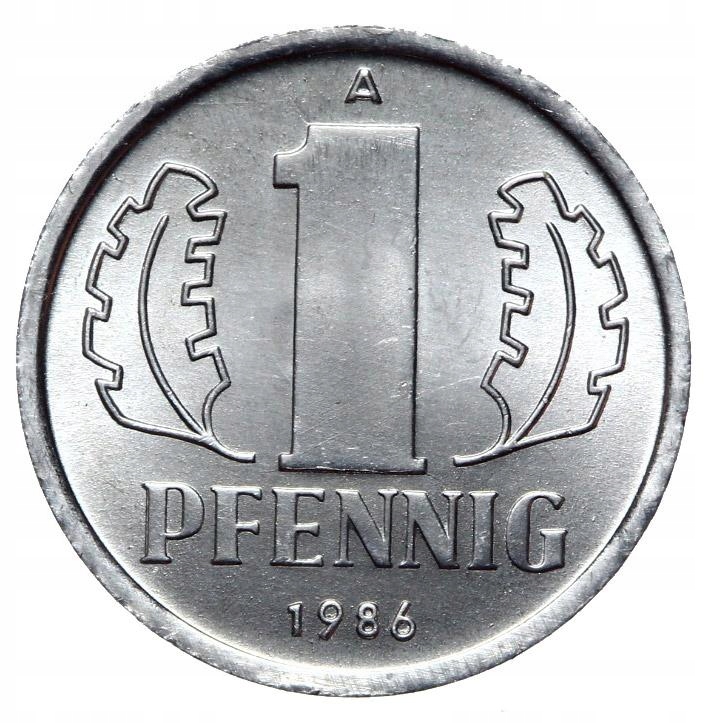Niemcy DDR - moneta - 1 Pfennig 1986 A - MENNICZA