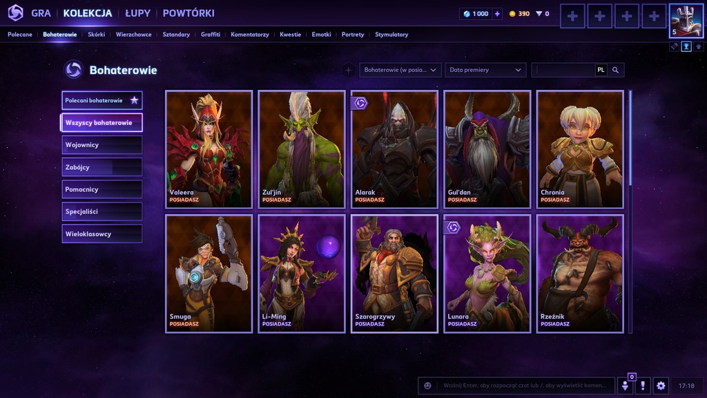 Heroes of the storm HOTS bohaterowie kryształy