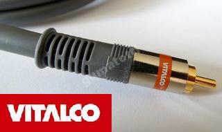 Kabel Przewód coaxial RCA chinch 3m Vitalco złoty