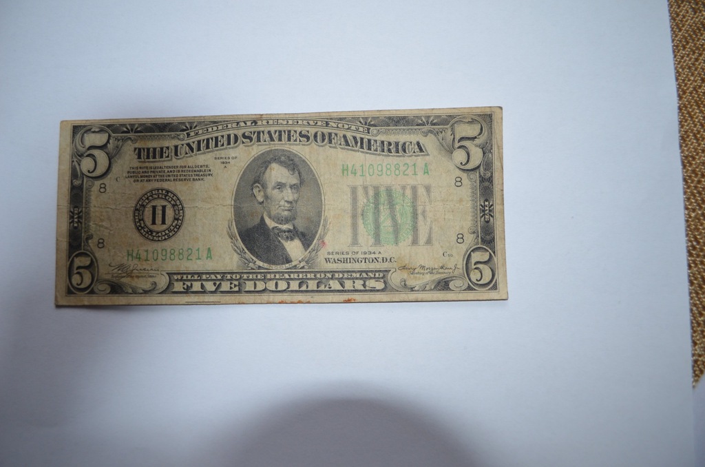 5 dol.USA-FEDERAL RESERVE NOTE-1934r.