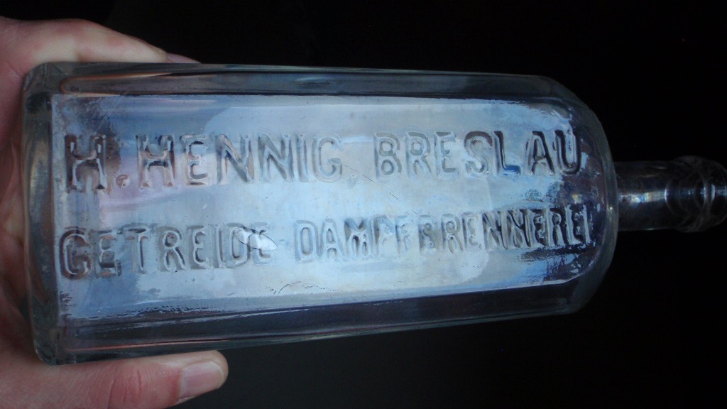 Butelka H.Hennig BRESLAU Getreide - Dampfbrennerei