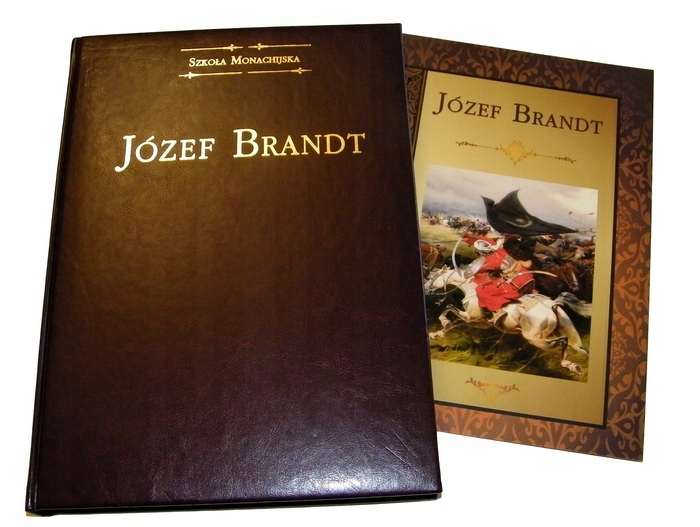 JÓZEF BRANDT - album skóra + teka z 12 obrazami