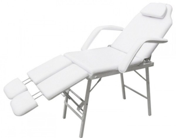 Fotel Kosmetyczny Regulowany Łóżko Do Masażu Białe