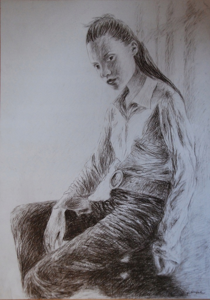 rysunek Portret dziewczyny