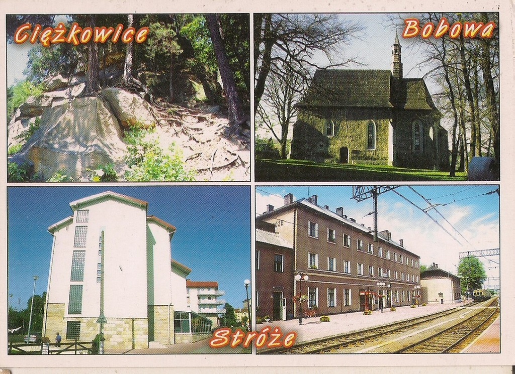 STRÓŻE Dworzec PKP Bobowa Kościół CIĘŻKOWICE