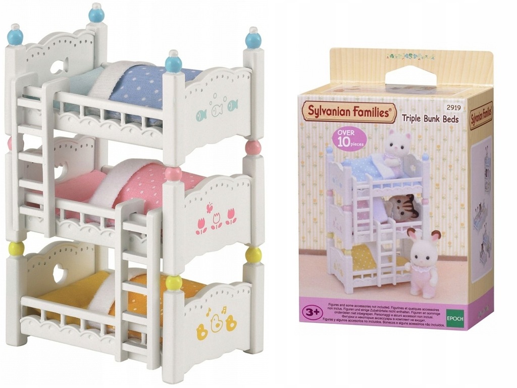 SYLVANIAN FAMILIES POTRÓJNE ŁÓŻKO PIĘTROWE EPOCH