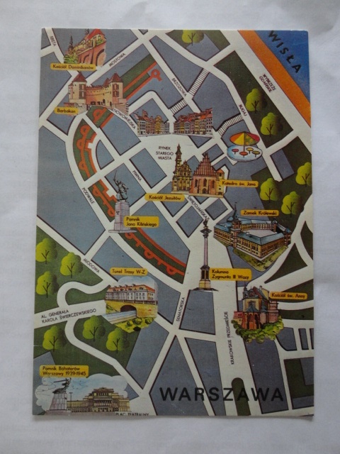WARSZAWA STARE MIASTO MAPKA PLAN MIASTA 36140