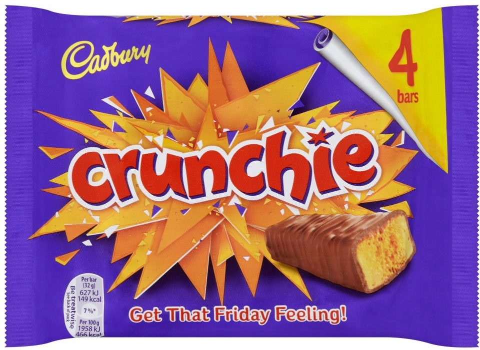 Cadbury Crunchie 4 x 32g - Batony Miodowe UK