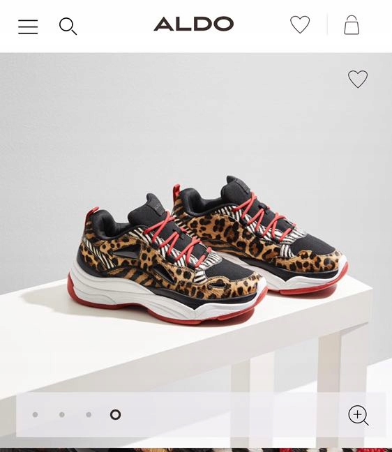 Sneakersy leopard rozm. 38,5 Aldo