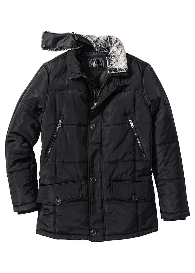 Długa kurtka zimowa czarny 58 XL 950929 bonprix