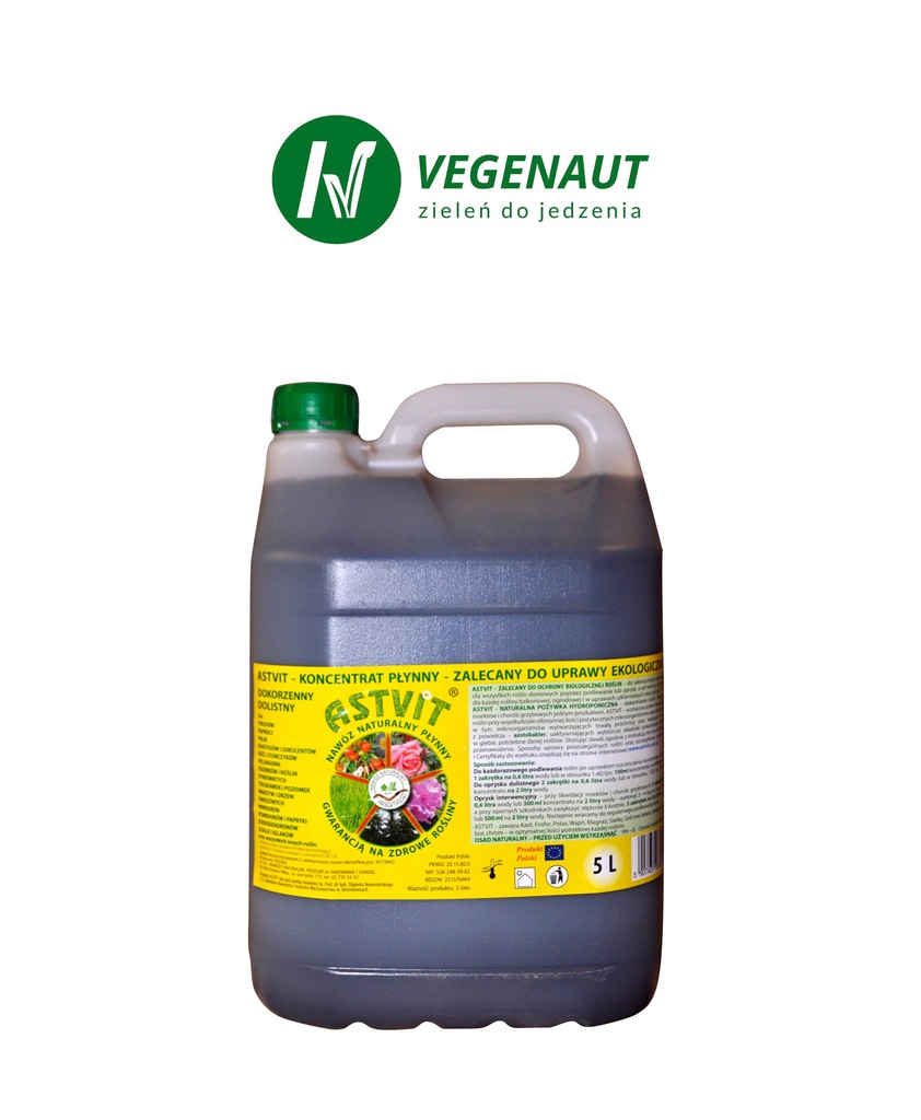 Astvit 5 L, Płynny, Nawóz Organiczny Hydroponika