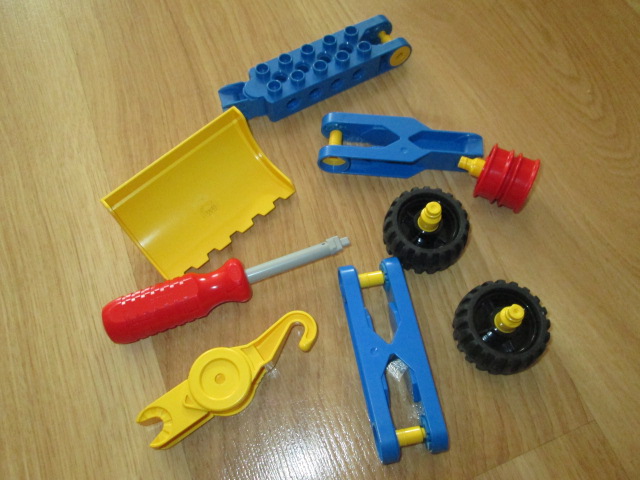 Lego Duplo Toolo Części Koła Śrubokręt Uchwyt 9szt