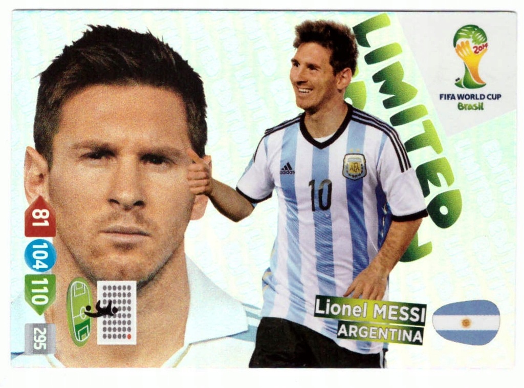 2014 PANINI FIFA WORLD CUP BRASIL LIMITED - Messi