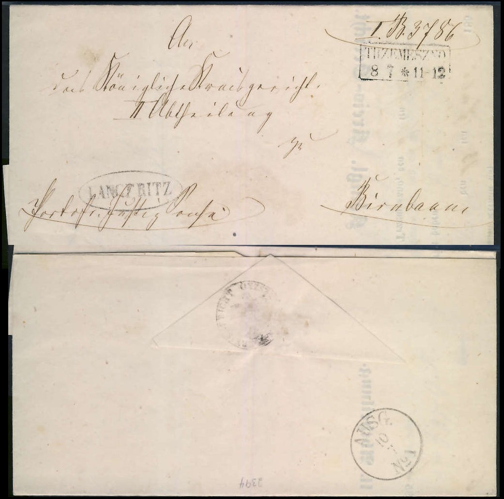 Trzemeszno - Birnbaum 1856 r / Lanceritz