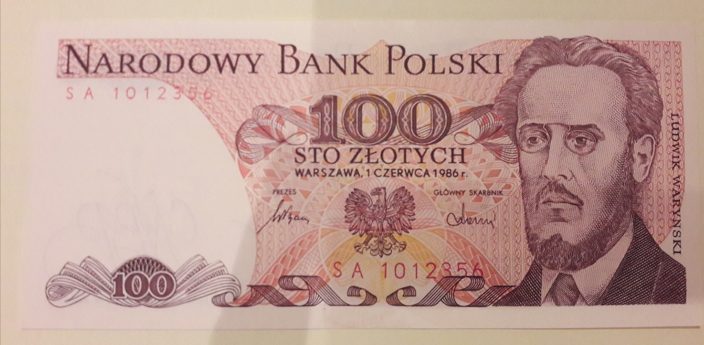 100 złotych seria SA