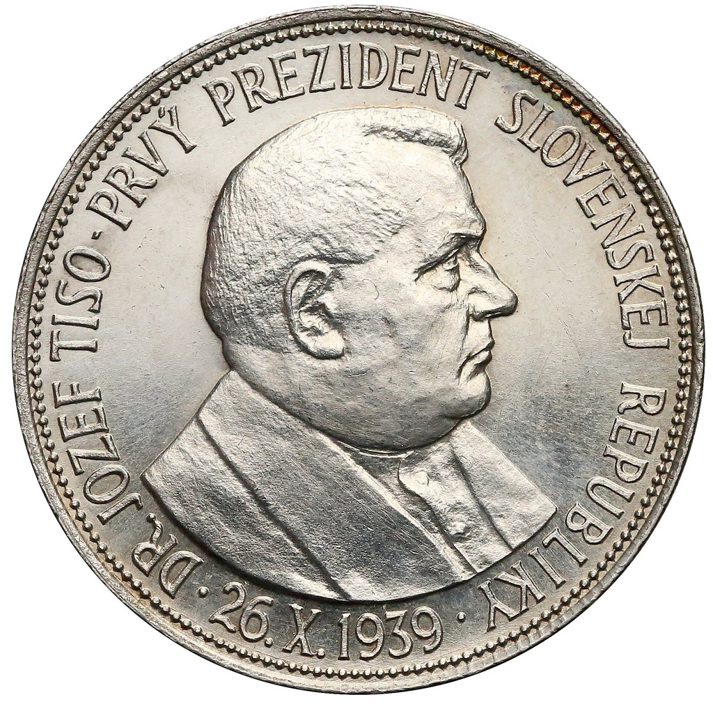1144. Słowacja 20 koron 1939 ks. Tiso st.1-