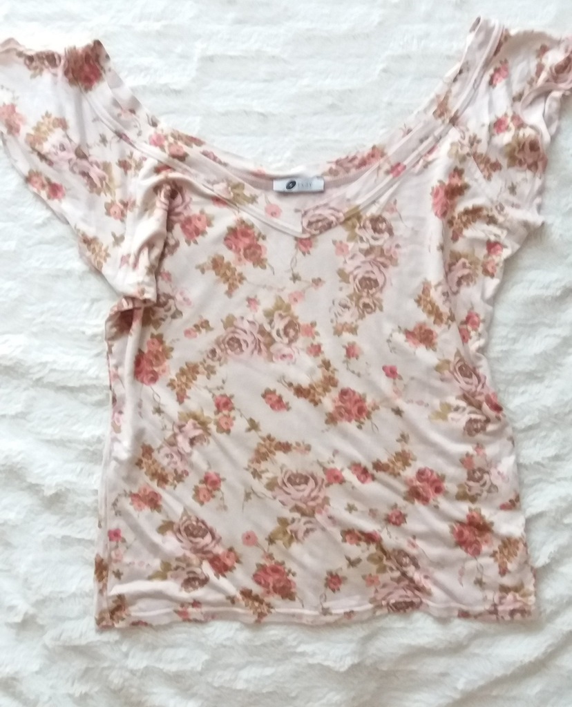 T shirt bluzka ORSAY 38 M w kwiaty wiskoza