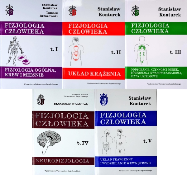 FIZJOLOGIA CZŁOWIEKA KONTUREK KOMPLET 5 TOMÓW