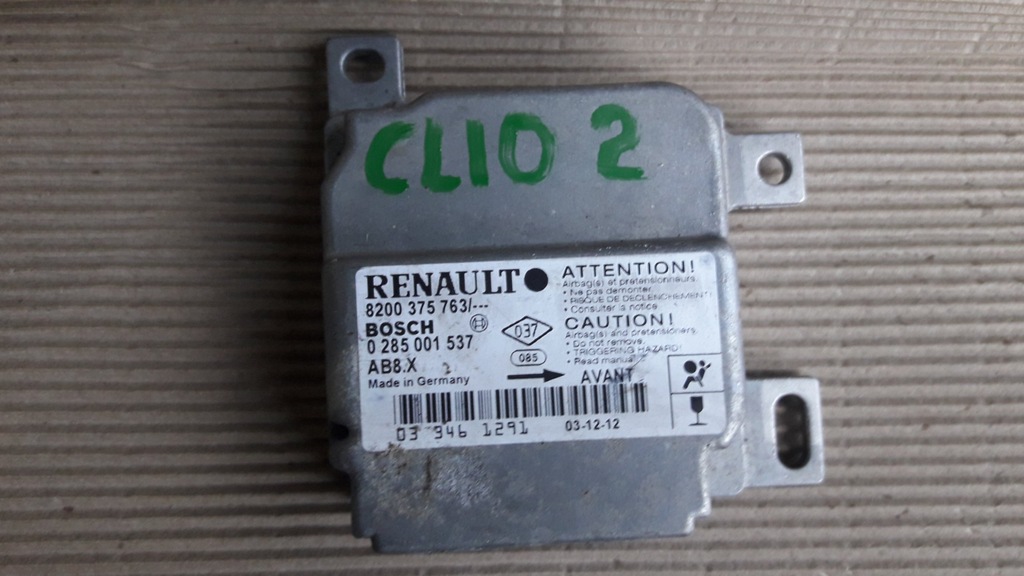 Renault Clio Ii 2 Lift Sensor Airbag Sterownik - 7034861720 - Oficjalne Archiwum Allegro