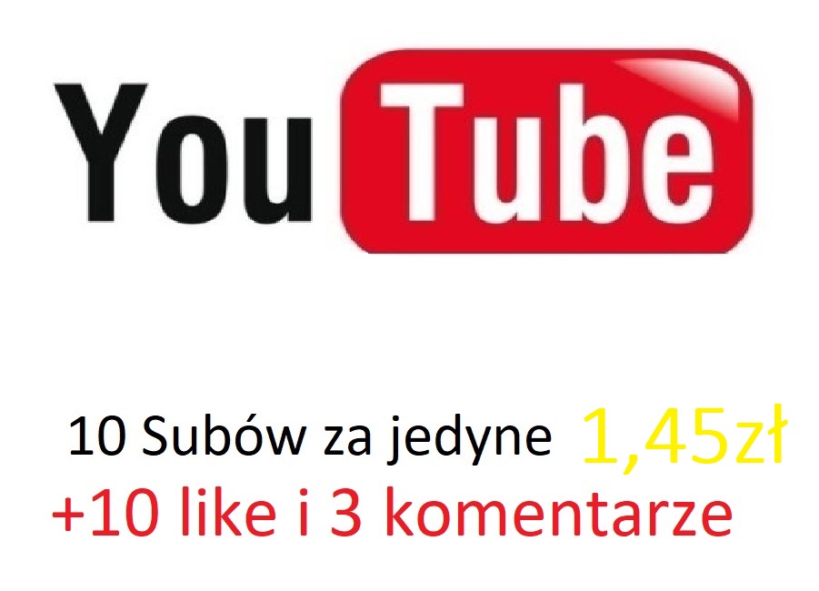 YouTube 10 SUBSKRYPCJE subów suby SUBSKRYPCJE 