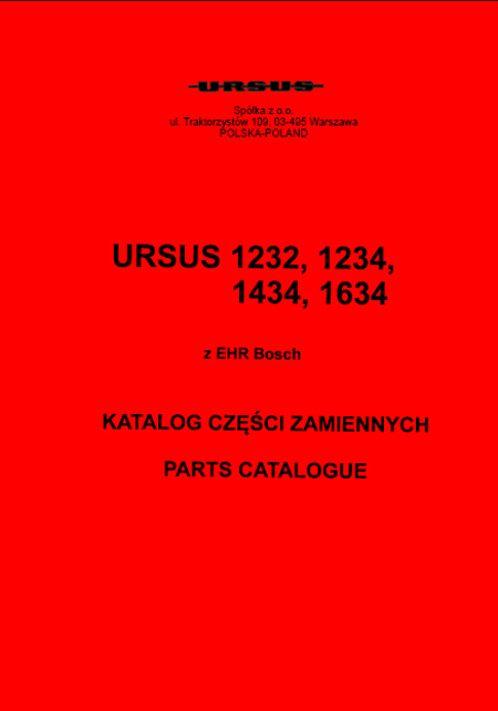 Ursus 1232 1434 1634 Z Ehr Katalog Czesci 7250620903