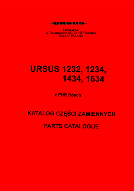 Ursus 1232 1434 1634 Z Ehr Katalog Czesci 7250620903