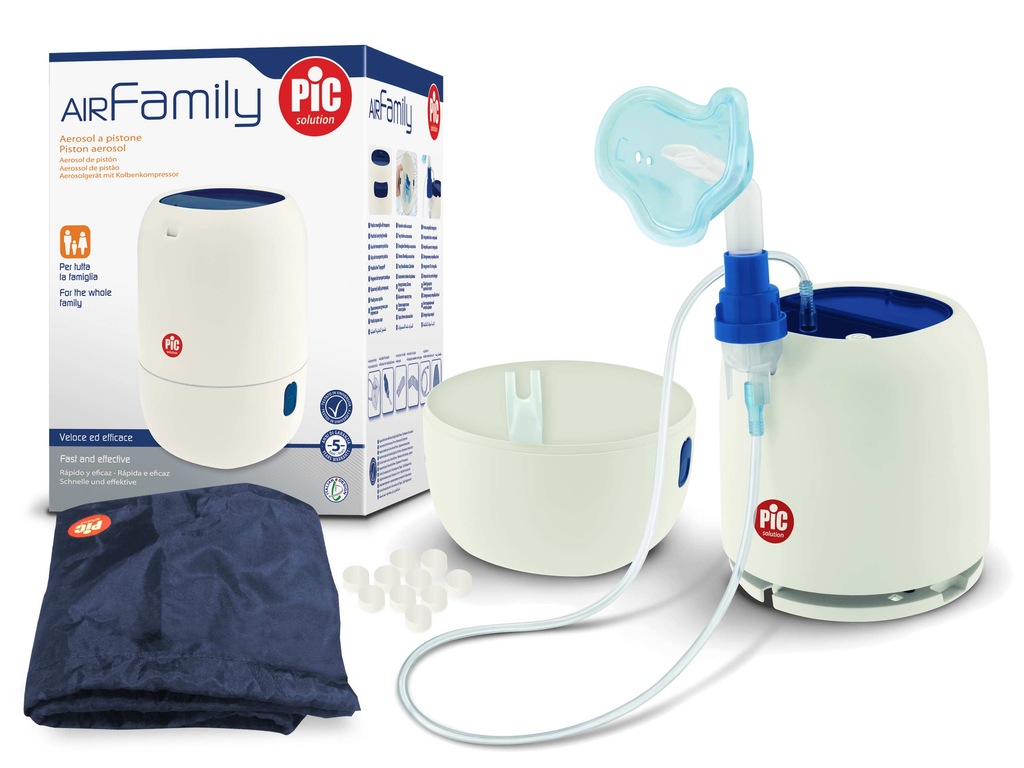 Inhalator PiC Solution AIR FAMILY II + SÓL FIZJOLO