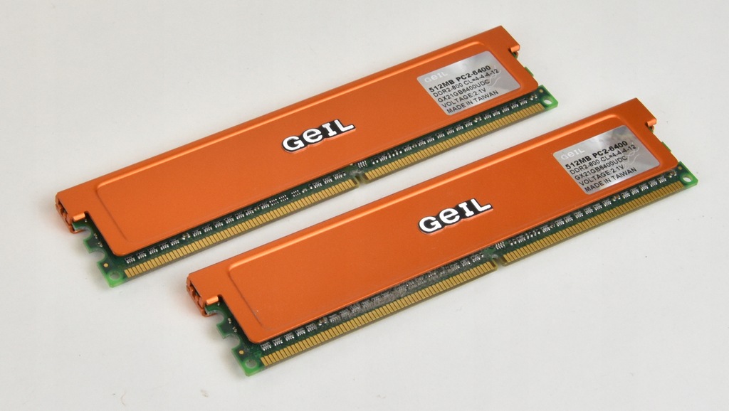 Pamięć RAM 1GB GEIL 2x512MB DDr2 PC2-6400 800MHz
