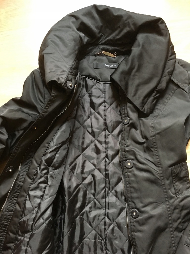 Płaszcz Reserved XS czarny, elegancki