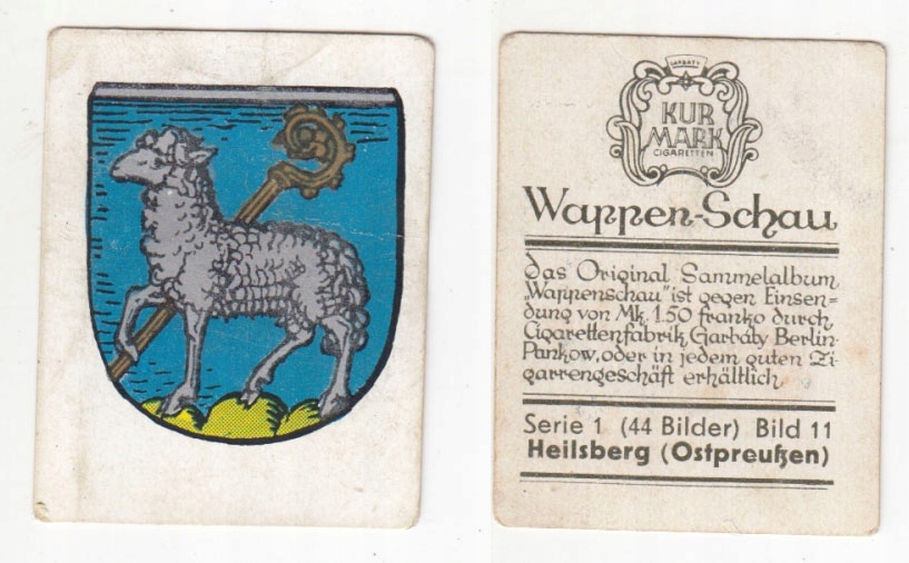 Znaczek herb - Lidzbark Warm. Hailsberg Ostp, -380