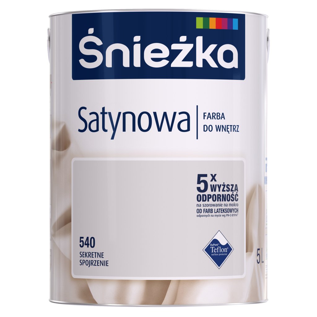 FARBA SATYNOWA 540 SEKRETNE SPOJRZENIE 5L ŚNIEŻKA