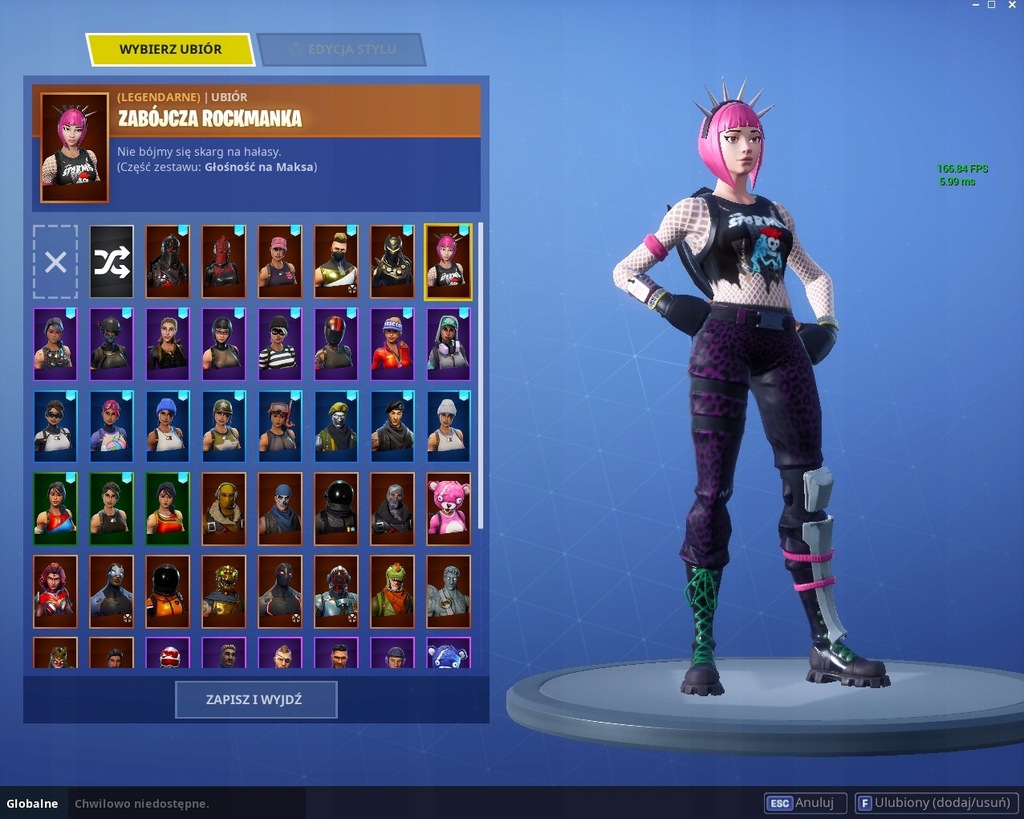 Fortnite Konto wszystkie sezony max, rockmanka