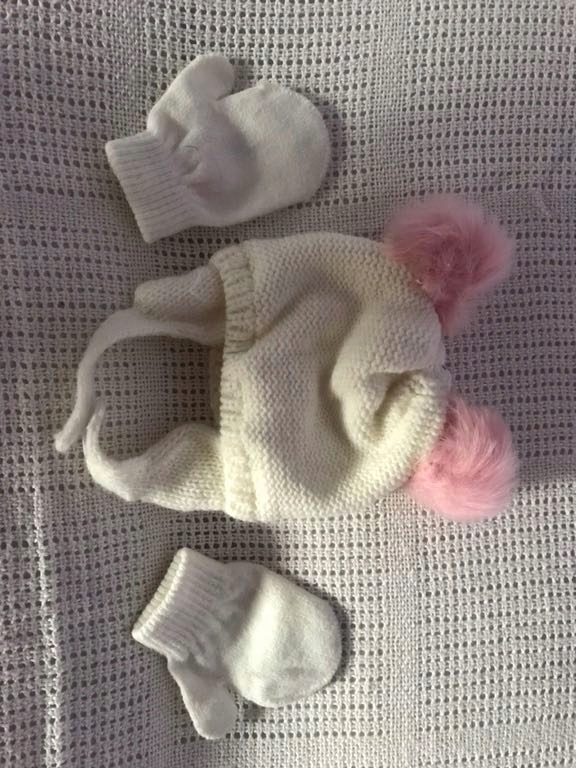 Komplet czapka i rękawiczki niemowlęce markaToby