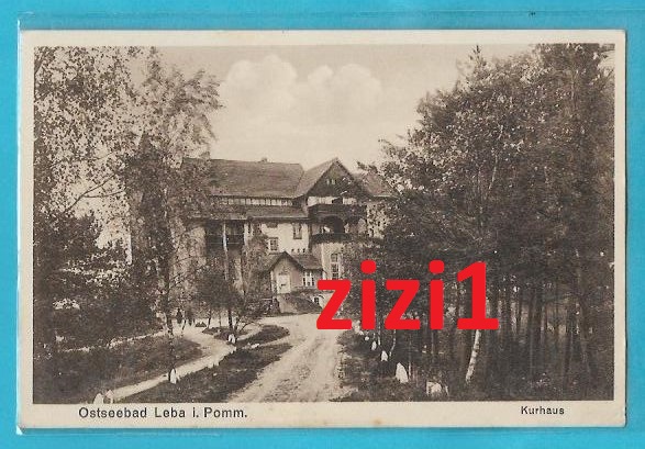 Łeba Leba Kurhaus od lądu