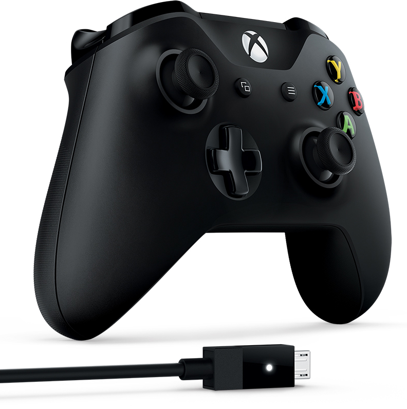 NOWY PAD MICROSOFT XBOX ONE S CZARNY + KABEL USB 7342223914
