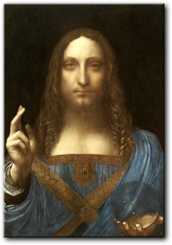LEONARDO DA VINCI, ZBAWICIEL ŚWIATA 62x90 WYBITNY!