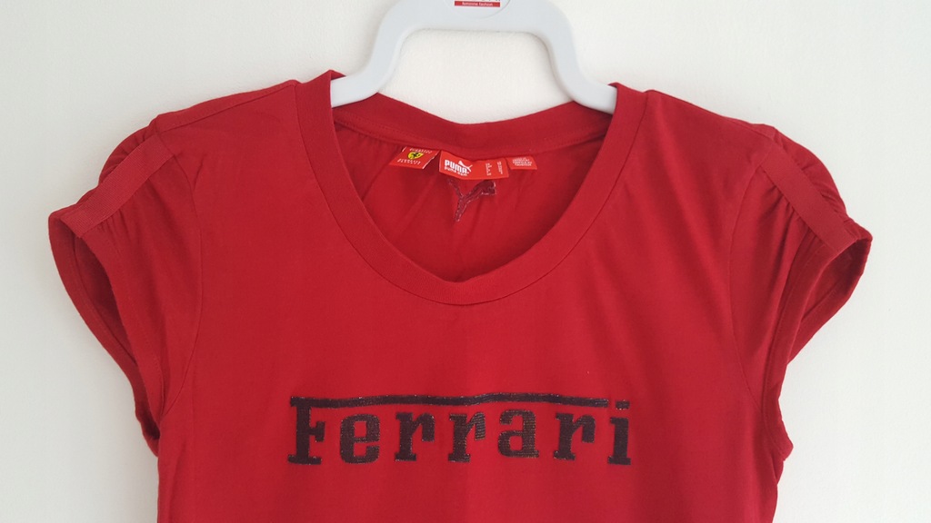 T-shirt czerwony damski Ferrari r. XS