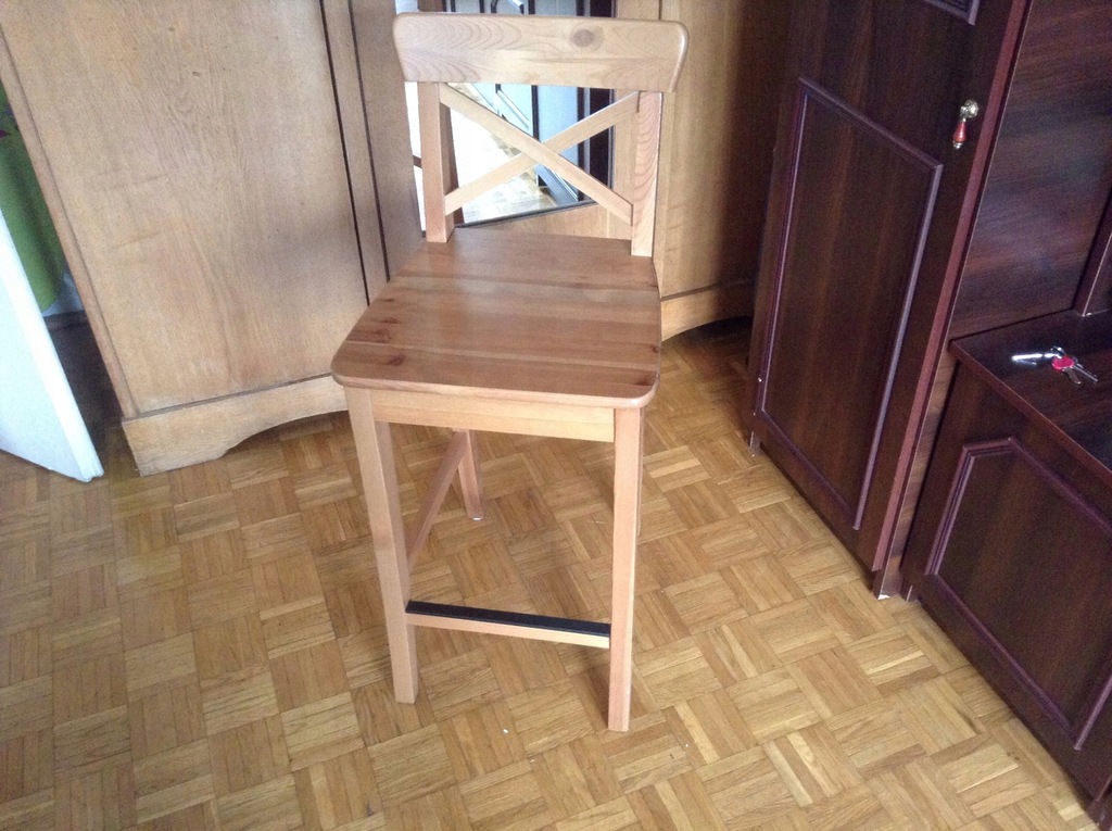 Krzesło barowe hoker IKEA Ingolf 63 cm