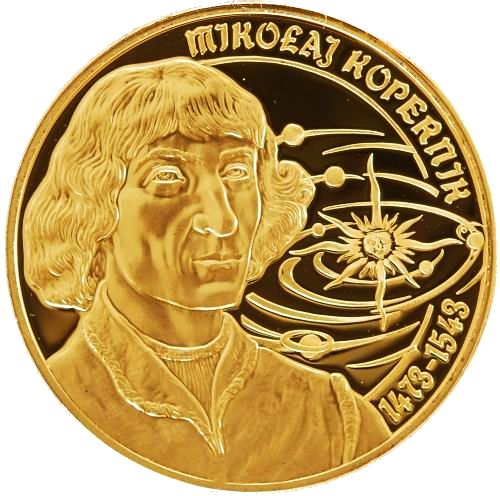 ZŁOTA MONETA WIELCY POLACY MIKOŁAJ KOPERNIK Au 585