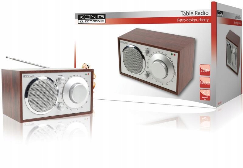 ELEGANCKIE RADIO FM KONIG HAV-TR10 RETRO DESIGN FV