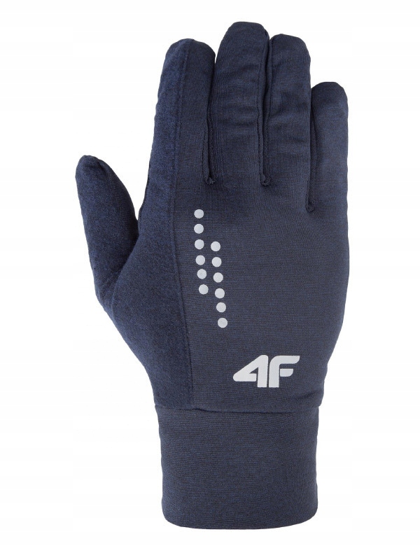 4F rękawiczki ciemny denim melanż S