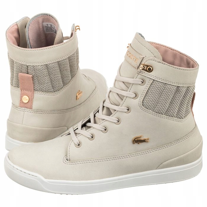 Buty Damskie Lacoste Explorateur Hi 318 CAW Beżow