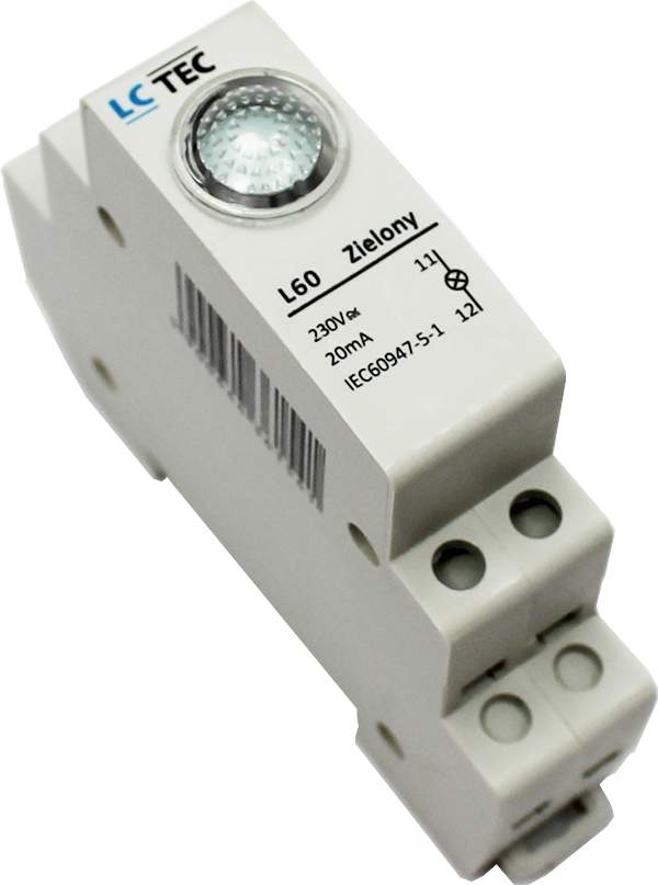 LAMPKA KONTROLNA SYGNALIZATOR NAPIECIA 1F ŻÓŁTA LC