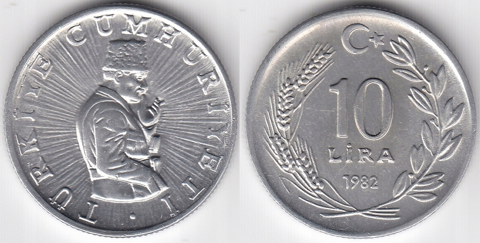 Turcja - 10 lira 1982
