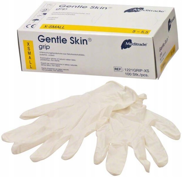 Rękawice Lateksowe Bezpudrowe GENTLE SKIN 100 XL