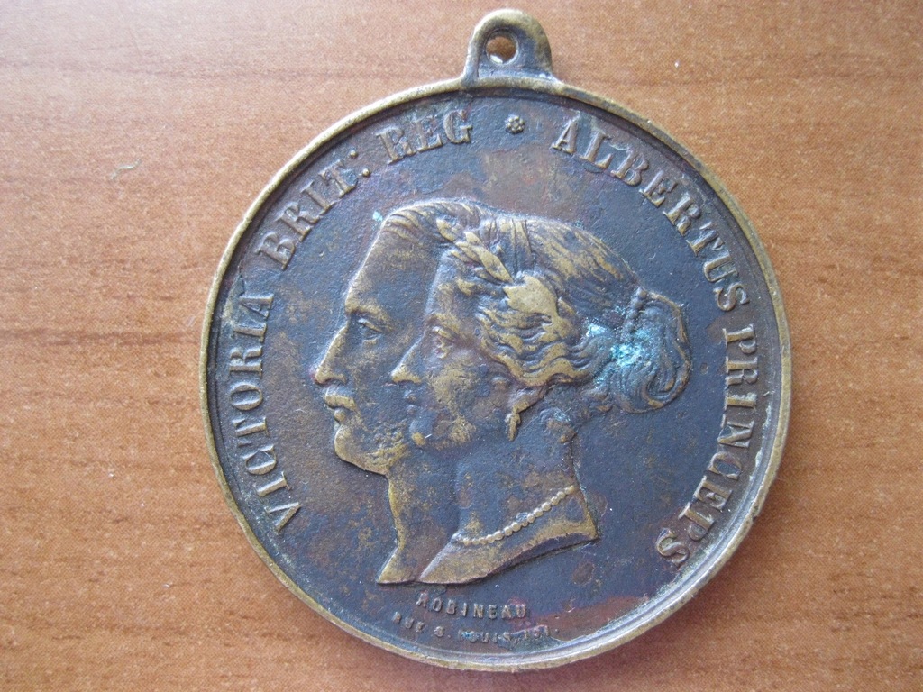 MEDAL z 1855 Królowa WIKTORIA Książe ALBERT PARYŻ