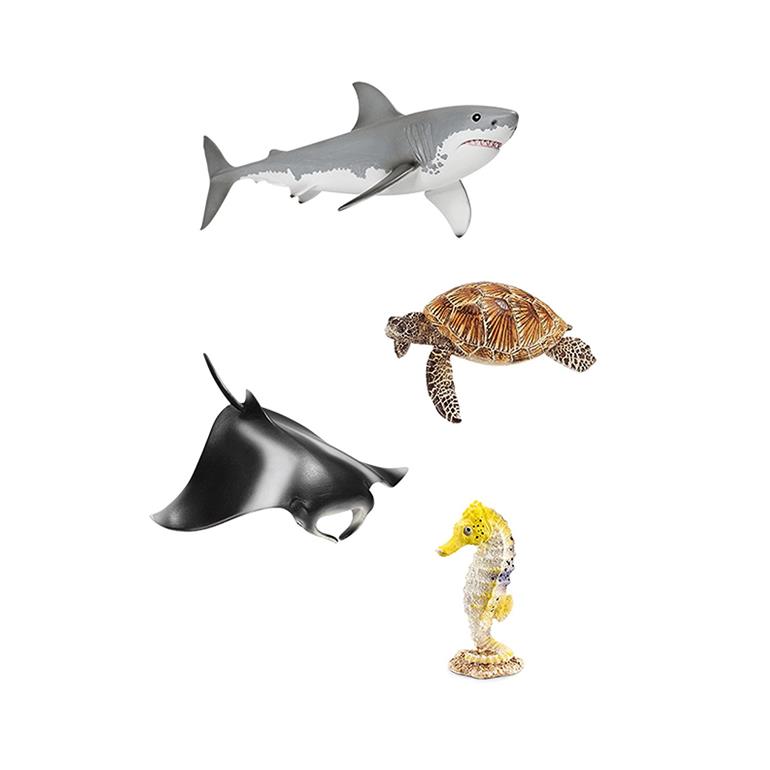 SCHLEICH 41407 Zestaw ocean rekin zółw płaszczka