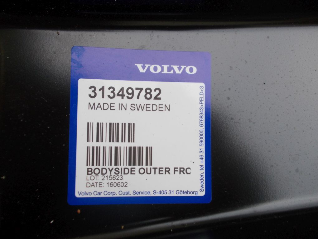 VOLVO V60 S60 2010- threshold pillar left rama