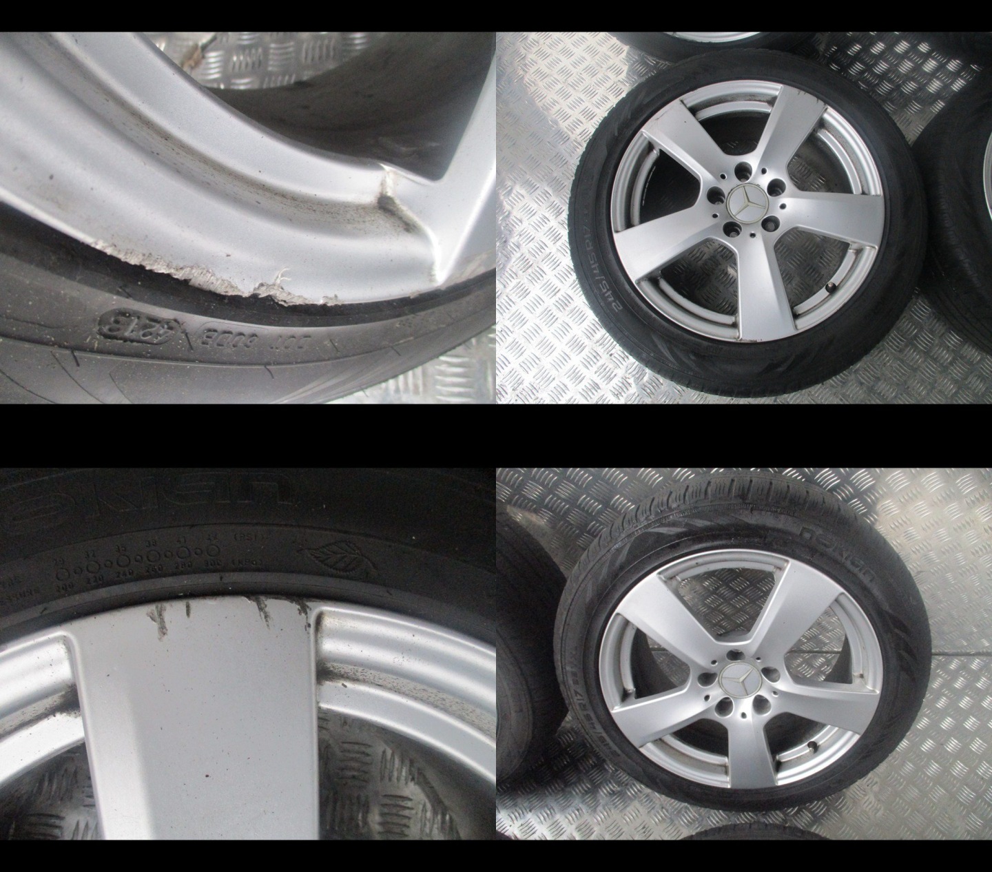 wheels discs tyres Mercedes E-klasa W 212 17 4mm
