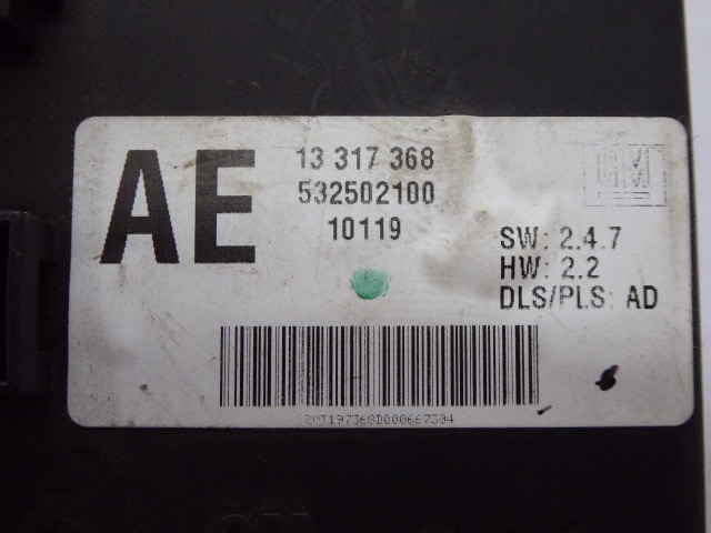 modulo luci 13317368 OPEL INSIGNIA